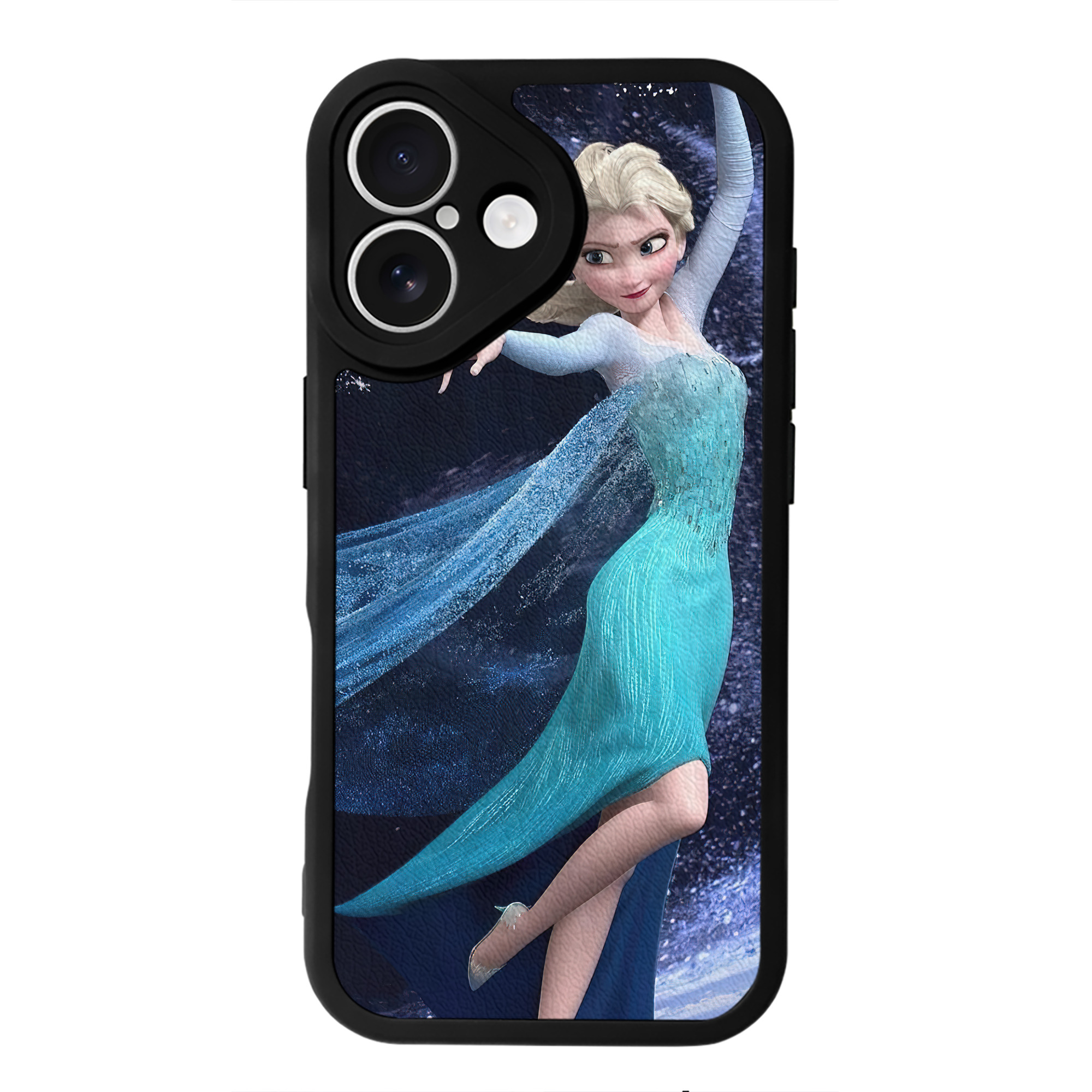 （画像用） アナと雪の女王 アンナ エルサ Frozen Anna Elsa 【iPhone 16シリーズ対応】シリコンスマホケース（レザー調） 材質：シリコン